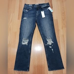 Vigoss Size Distressed Ace High Rise Straight Leg Denim Jeans size 30 for Women